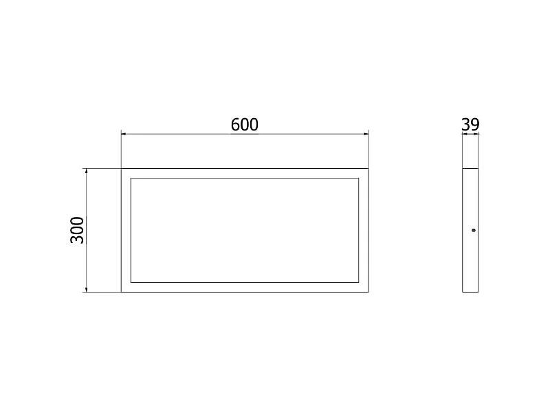 Mexen Brill-S panel sufitowy LED natynkowy 60 x 30 cm, 24W, Neutralna - 4000K, 2640 lm, czarny - L207-060-030-2440-70