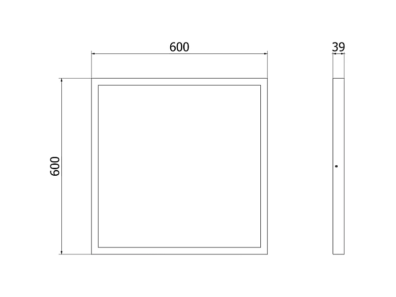 Mexen Brill-S panel sufitowy LED natynkowy 60 x 60 cm, 36W, Neutralna - 4000K, 3960 lm, czarny - L207-060-060-3640-70