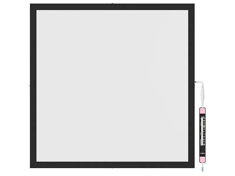 Mexen Brill-S panel sufitowy LED natynkowy 60 x 60 cm, 48W, Neutralna - 4000K, 4800 lm, czarny - L206-060-060-4840-70