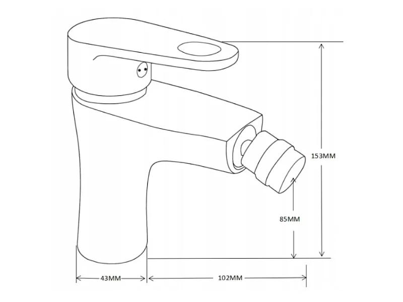 Mexen Kama mitigeur bidet, noir - 72520-70
