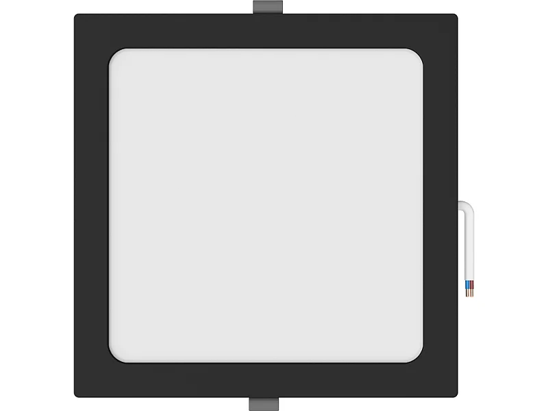 Mexen LDRR panel sufitowy downlight LED wpuszczany 22 x 22 cm, 18W, Zimna - 6500K, 1440 lm, czarny - L211-022-1865-70