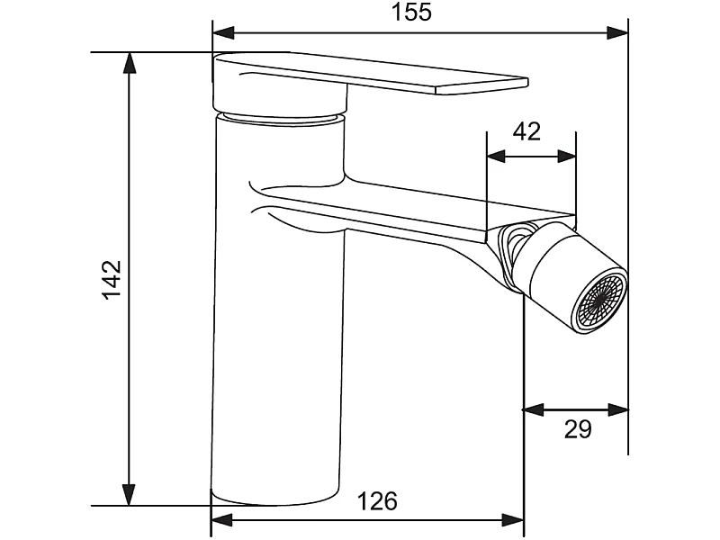 Mexen Zero bidet tap chrome - 71120-00