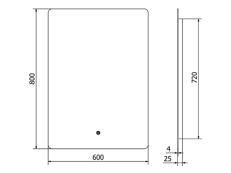 Mexen Sun miroir de salle de bains rétroéclairé 60 x 80 cm, LED 6000K, antibuée - 9807-060-080-611-00
