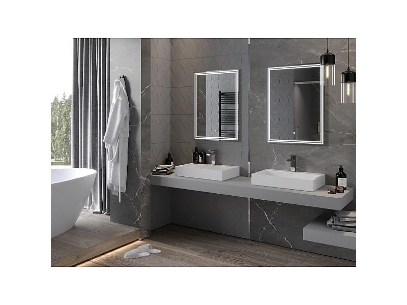 Mexen Taco illuminated bathroom mirror 60 x 80 cm, LED 6000K, anti-fog - 9805-060-080-611-00