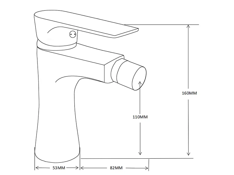 Mexen Axel robinet de bidet, noir - 73820-70