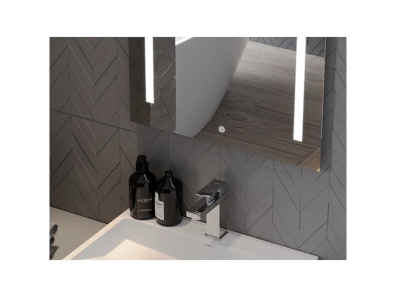Mexen Remi lustro łazienkowe podświetlane 60 x 80 cm, LED 6000K, antypara - 9804-060-080-611-00