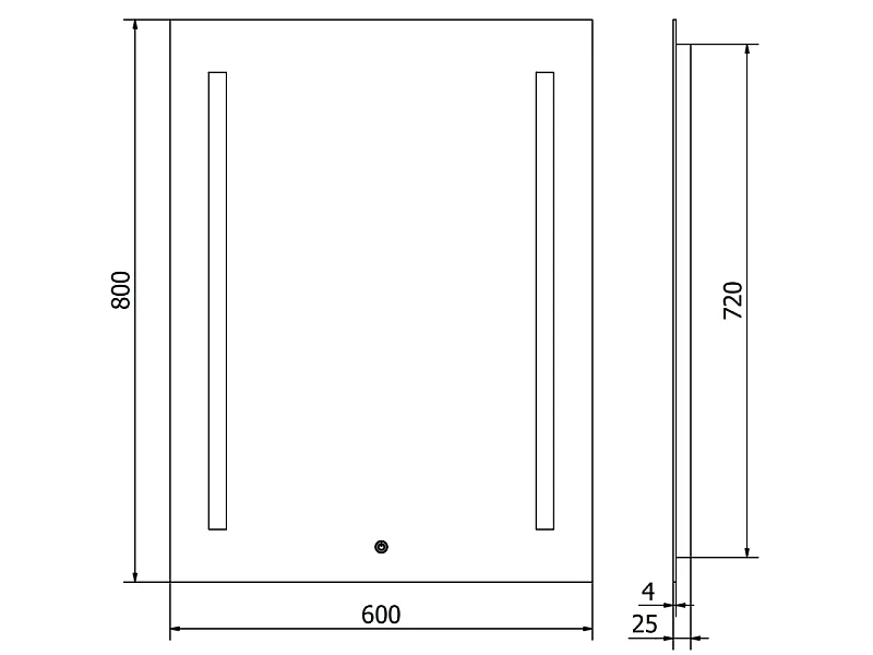 Mexen Remi lustro łazienkowe podświetlane 60 x 80 cm, LED 6000K, antypara - 9804-060-080-611-00