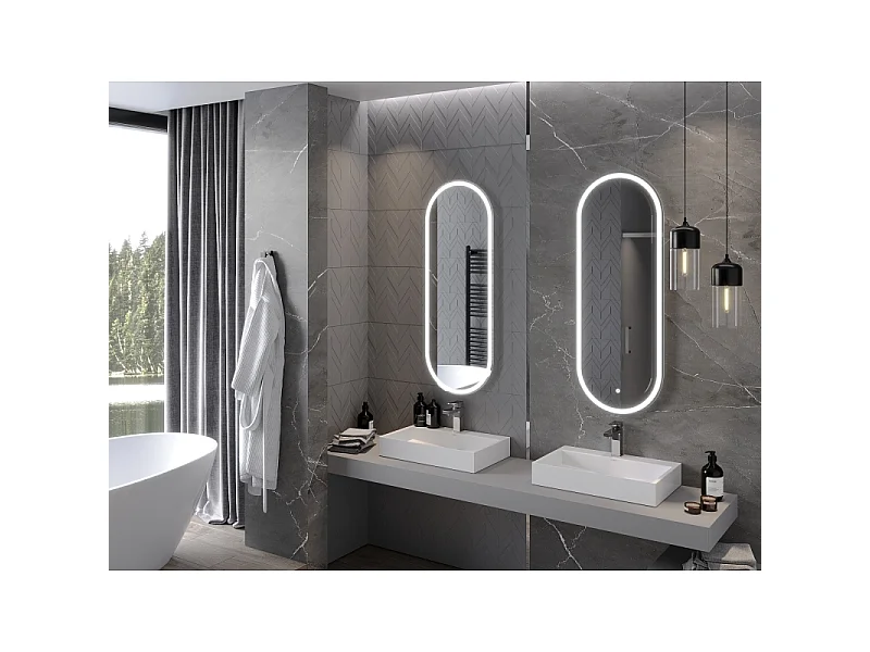 Mexen Bono miroir de salle de bain éclairé 45 x 120 cm, LED 6000K, anti-vapeur - 9816-045-120-611-00