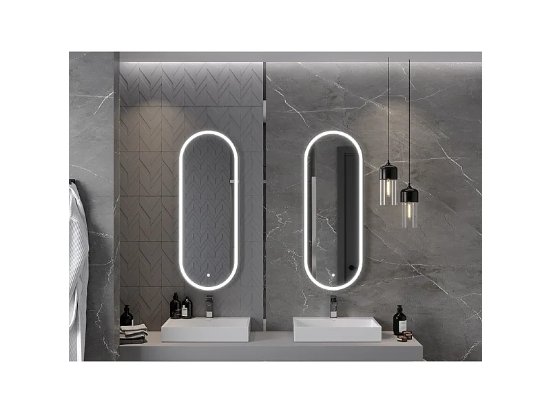 Mexen Bono miroir de salle de bain éclairé 45 x 120 cm, LED 6000K, anti-vapeur - 9816-045-120-611-00