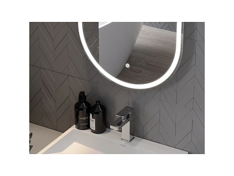 Mexen Bono miroir de salle de bain éclairé 45 x 120 cm, LED 6000K, anti-vapeur - 9816-045-120-611-00