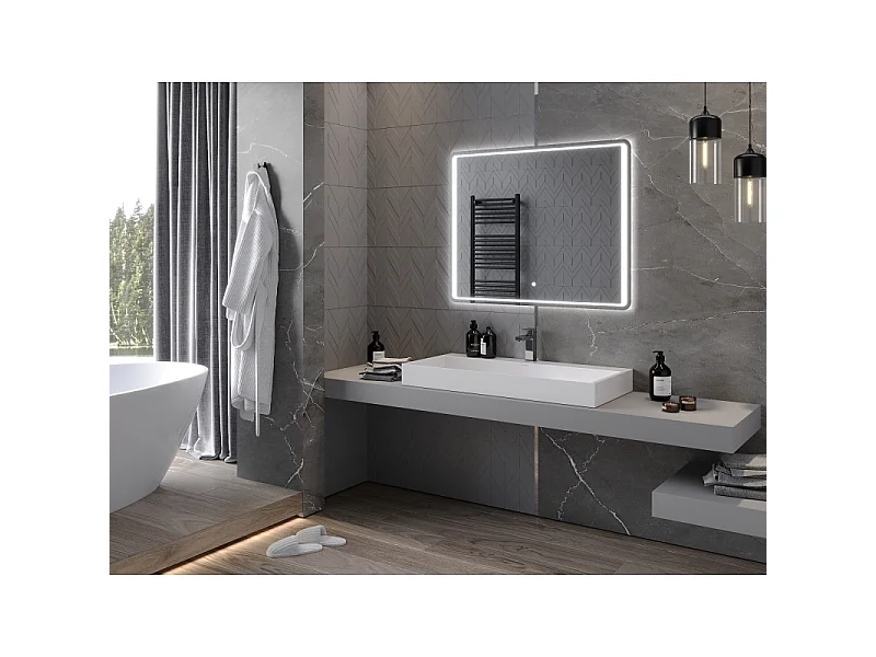 Mexen Zusa miroir de salle de bain éclairé 100 x 80 cm, LED 6000K, anti-buée - 9808-100-080-611-00