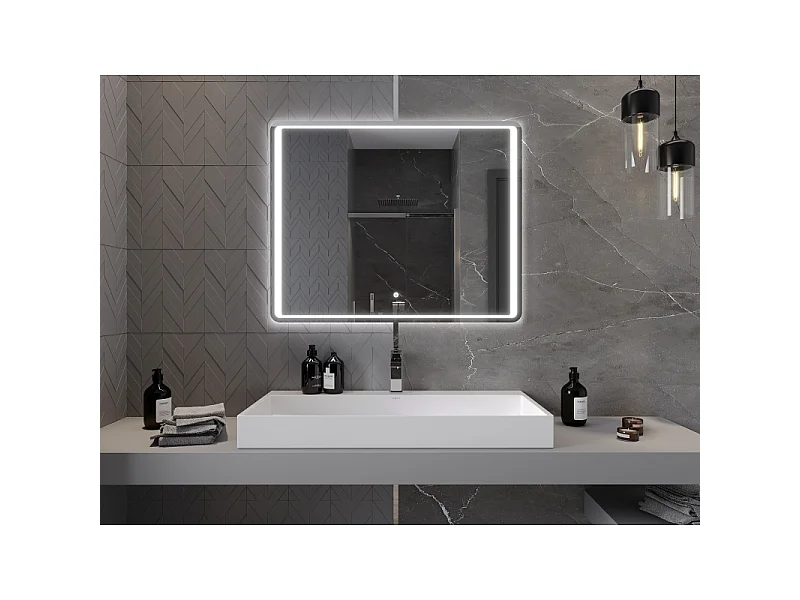 Mexen Zusa miroir de salle de bain éclairé 100 x 80 cm, LED 6000K, anti-buée - 9808-100-080-611-00