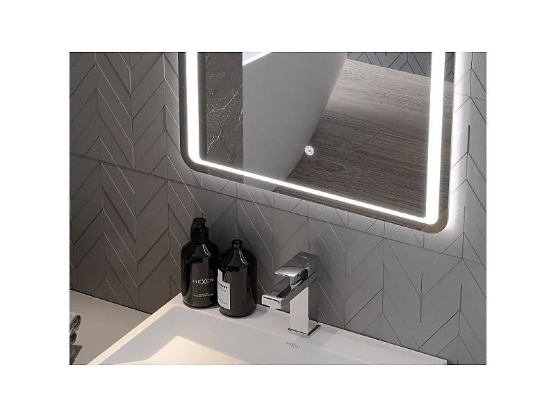 Mexen Zusa miroir de salle de bain éclairé 100 x 80 cm, LED 6000K, anti-buée - 9808-100-080-611-00