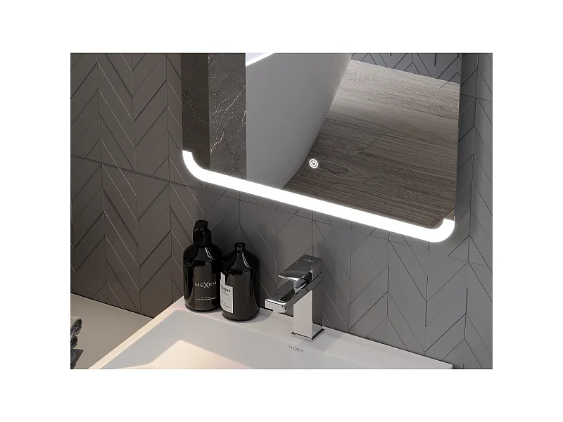 Mexen Nida lustro łazienkowe podświetlane 100 x 100 cm, LED 6000K, antypara - 9806-100-100-611-00