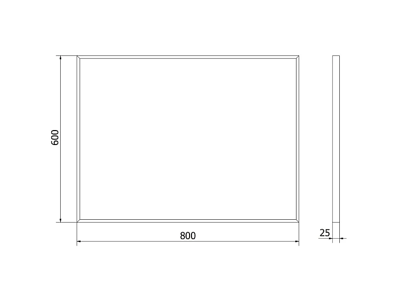 Mexen Loft rechteckiger Badezimmerspiegel 80 x 60 cm, goldener Rahmen - 9852-080-060-000-50
