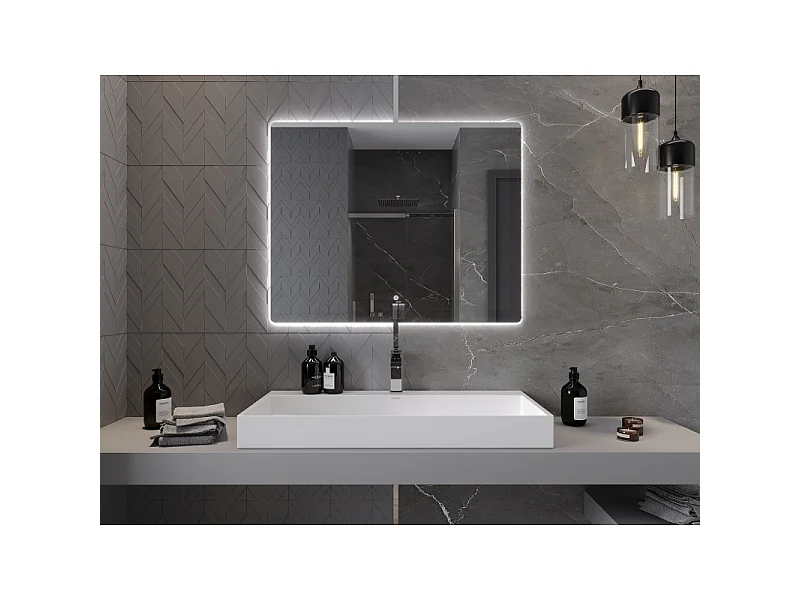Mexen Sun miroir de salle de bain éclairé 100 x 80 cm, LED 6000K, antibuée - 9807-100-080-611-00