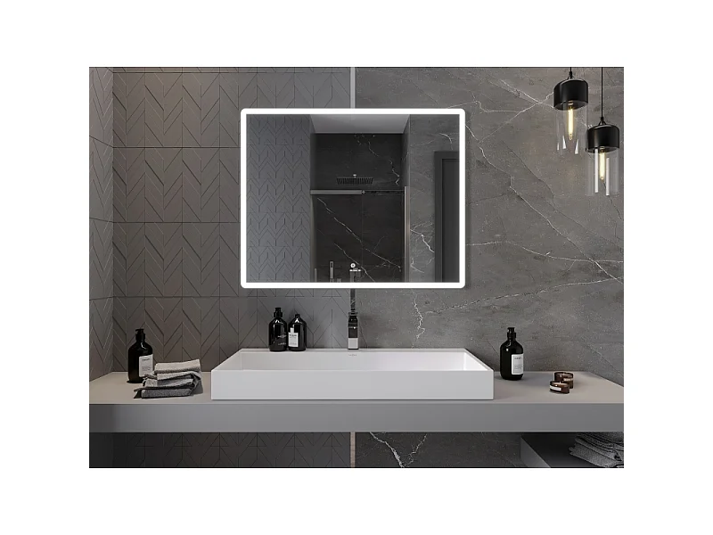 Mexen Navia miroir de salle de bains éclairé 100 x 80 cm, LED 6000K, antibuée - 9803-100-080-611-00