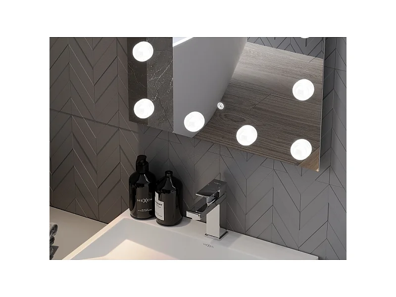 Mexen Dona lustro łazienkowe podświetlane 80 x 60 cm, LED 6000K, antypara - 9818-080-060-611-00