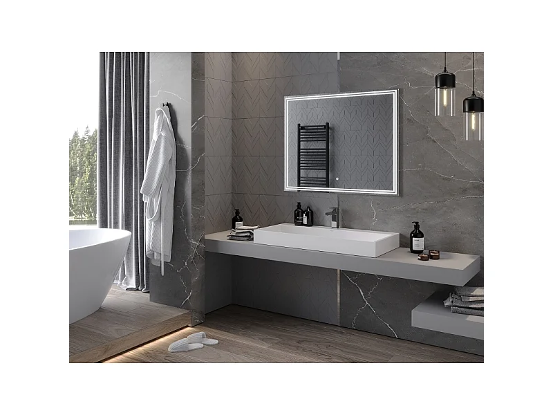 Mexen Taco kopalniško ogledalo z osvetlitvijo 100 x 80 cm, LED 6000K, proti megljenju - 9805-100-080-611-00