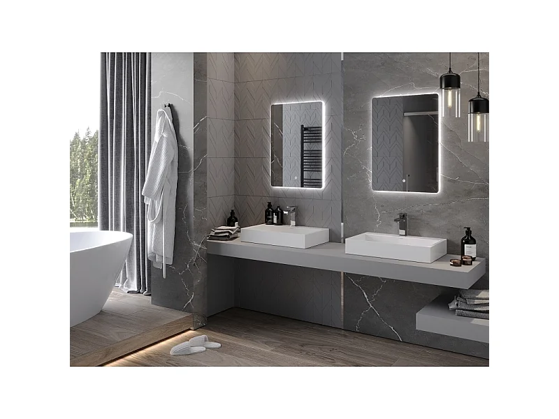 Mexen Sun miroir de salle de bain rétroéclairé 50 x 70 cm, LED 6000K, anti-buée - 9807-050-070-611-00