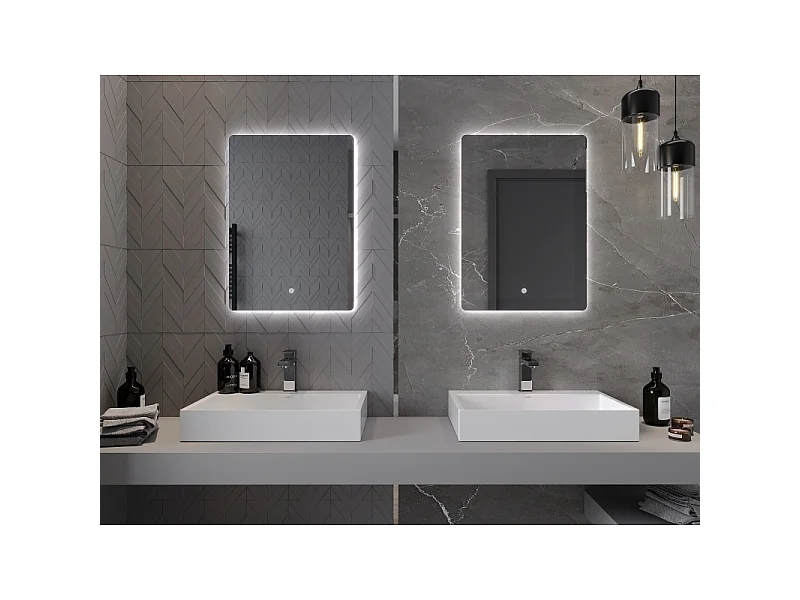 Mexen Sun miroir de salle de bain rétroéclairé 50 x 70 cm, LED 6000K, anti-buée - 9807-050-070-611-00