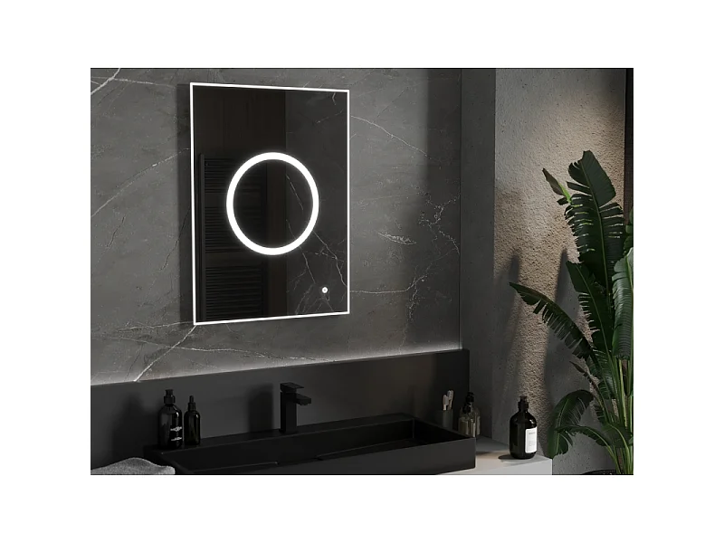 Mexen Koga miroir de salle de bain rétroéclairé 60 x 80 cm, LED 6000K, antibuée - 9821-060-080-611-00