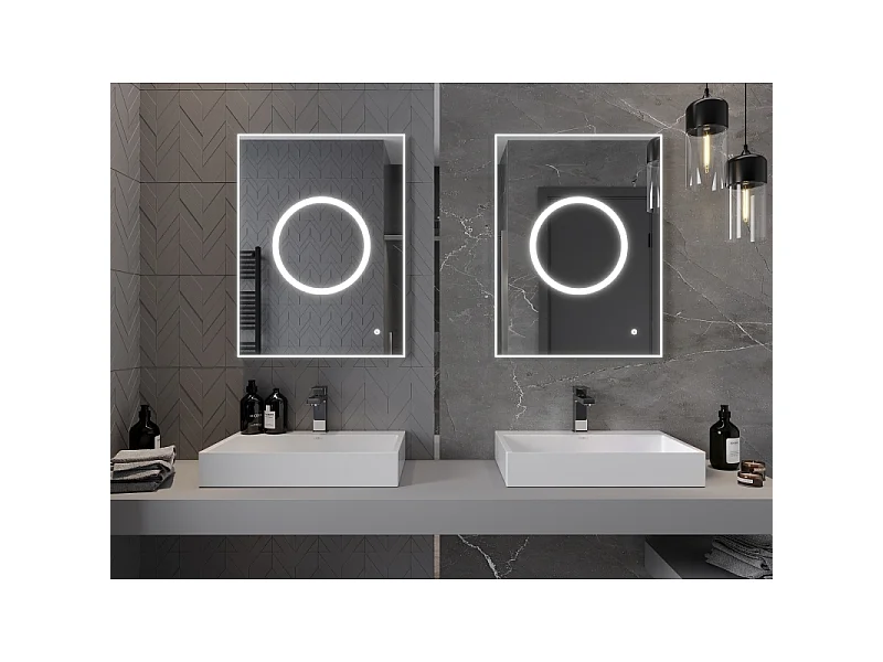 Mexen Koga miroir de salle de bain rétroéclairé 60 x 80 cm, LED 6000K, antibuée - 9821-060-080-611-00