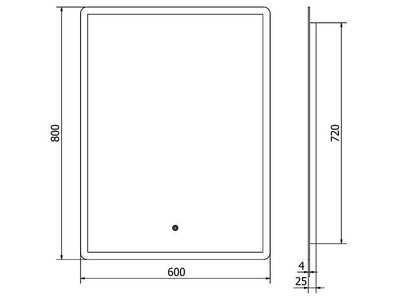 Mexen Navia miroir de salle de bain éclairé 60 x 80 cm, LED 6000K, anti-buée - 9803-060-080-611-00