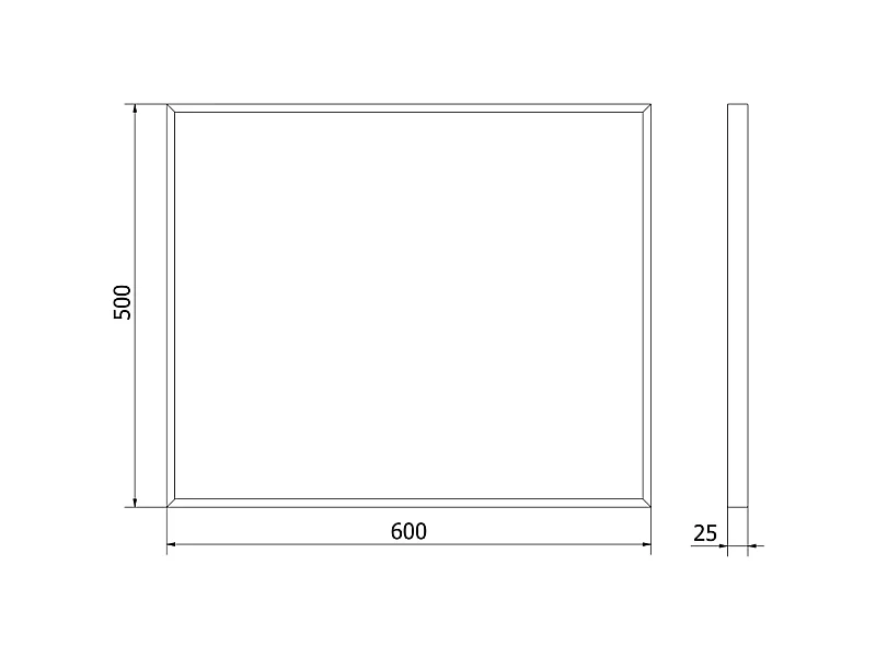 Mexen Loft rectangular bathroom mirror 60 x 50 cm, gold frame - 9852-060-050-000-50