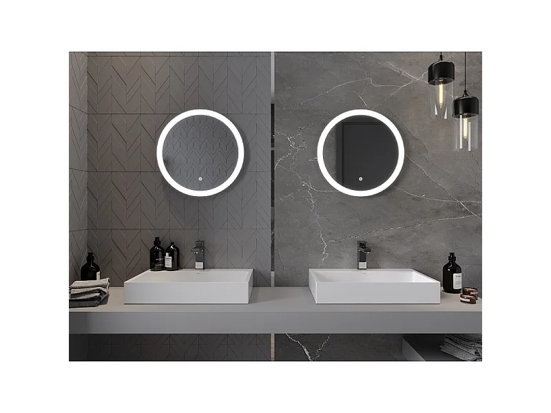 Mexen Oro miroir de salle de bain éclairé, rond 50 cm, LED 6000K, antibuée - 9824-050-050-611-00