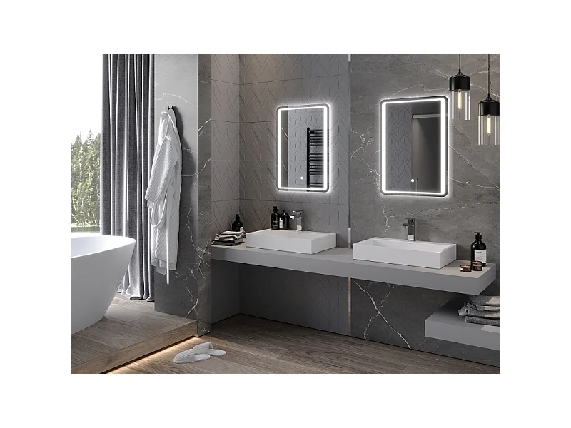 Mexen Zusa miroir de salle de bain rétroéclairé 50 x 70 cm, LED 6000K, antibuée - 9808-050-070-611-00