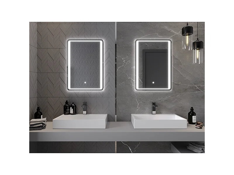 Mexen Zusa miroir de salle de bain rétroéclairé 50 x 70 cm, LED 6000K, antibuée - 9808-050-070-611-00
