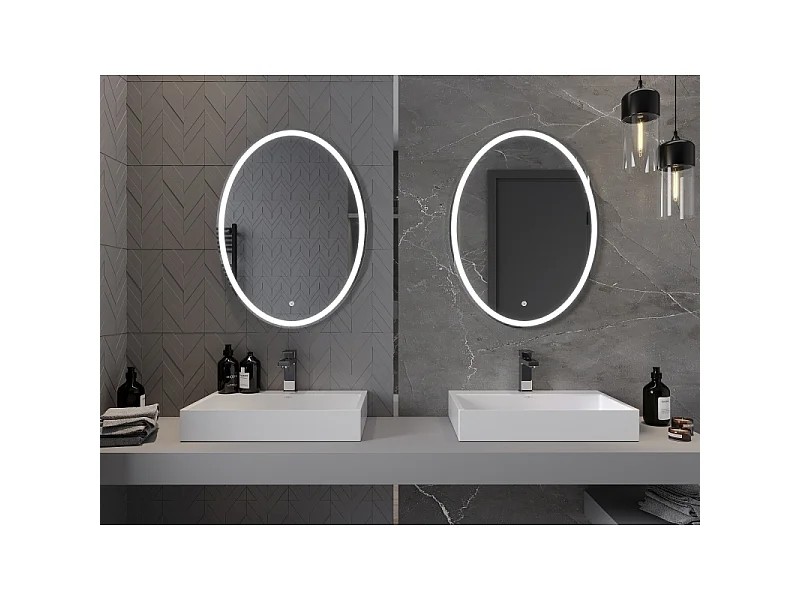Mexen Elz miroir de salle de bain éclairé 60 x 80 cm, LED 6000K, antibuée - 9802-060-080-611-00