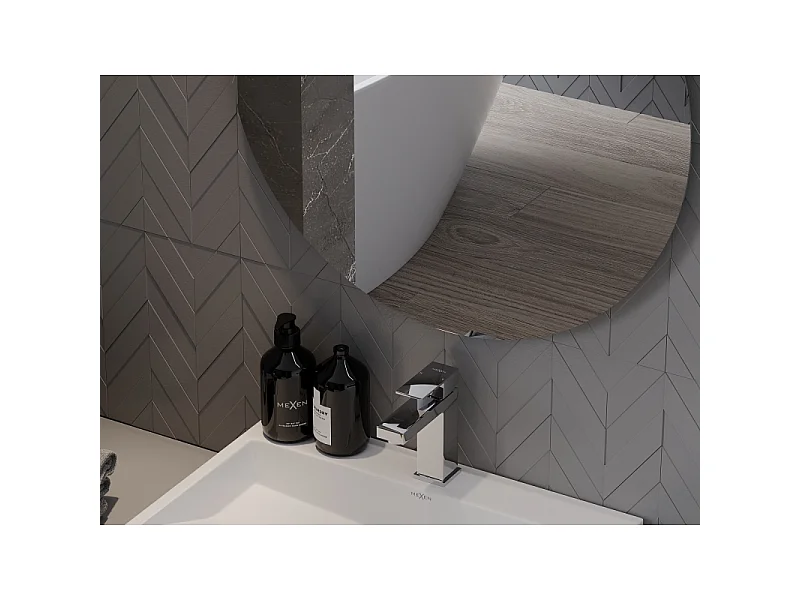 Mexen Alto espejo de baño redondo de 100 cm - 9853-100-100-000-00
