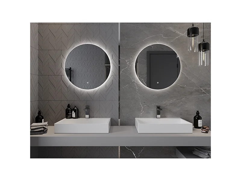 Mexen Erg kopalno kopalno ogledalo, okroglo 60 cm, LED 6000K, protirosteče - 9823-060-060-611-00