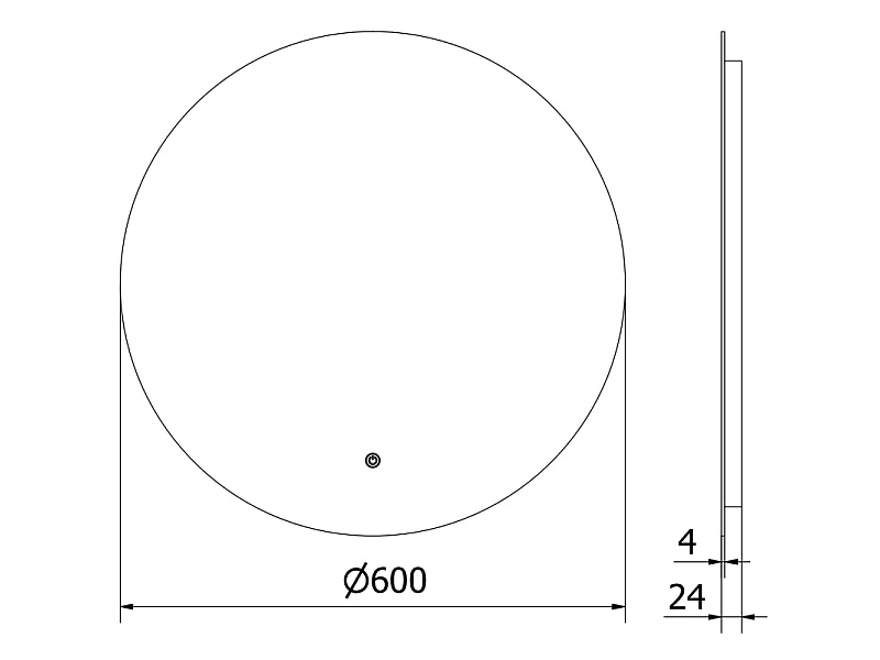 Mexen Erg kopalno kopalno ogledalo, okroglo 60 cm, LED 6000K, protirosteče - 9823-060-060-611-00