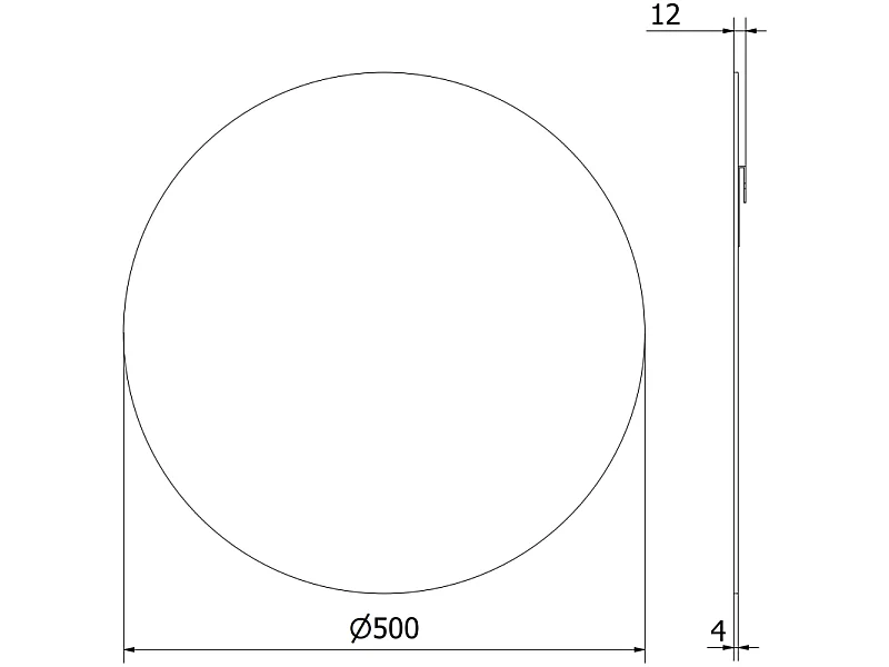 Mexen Alto rond badkamer spiegel 50 cm - 9853-050-050-000-00
