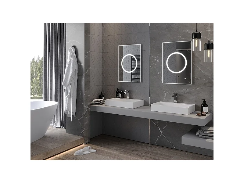Mexen Koga miroir de salle de bain éclairé 50 x 70 cm, LED 6000K, anti-buée - 9821-050-070-611-00