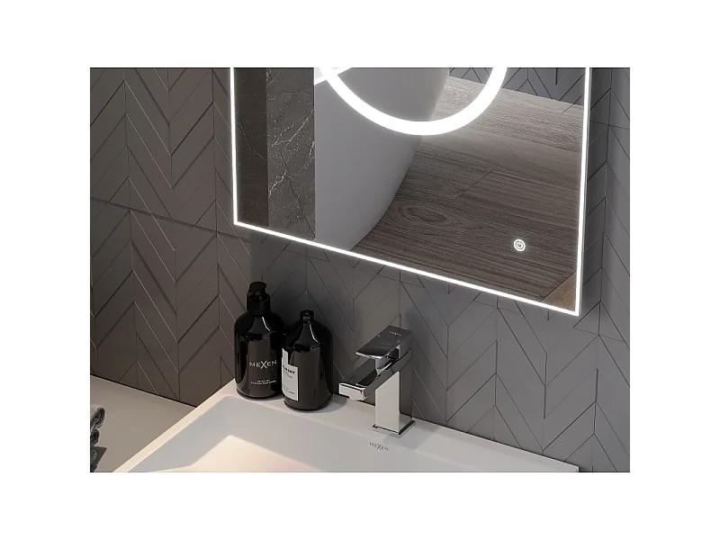 Mexen Koga miroir de salle de bain éclairé 50 x 70 cm, LED 6000K, anti-buée - 9821-050-070-611-00