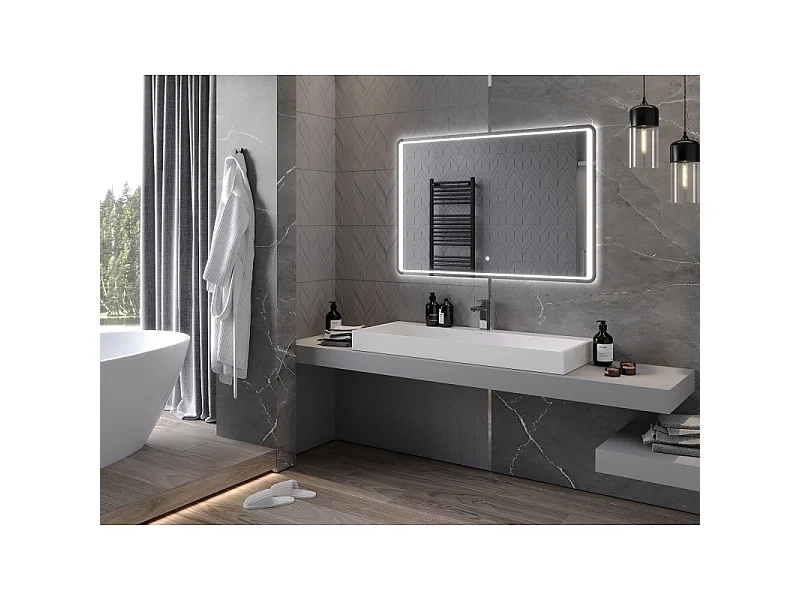 Mexen Zusa miroir de salle de bain rétroéclairé 120 x 80 cm, LED 6000K, anti-buée - 9808-120-080-611-00