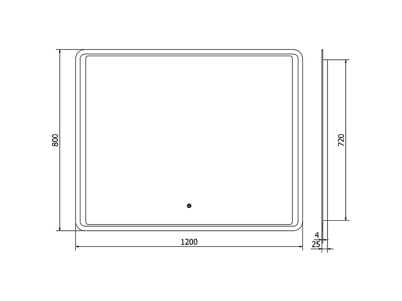 Mexen Zusa miroir de salle de bain rétroéclairé 120 x 80 cm, LED 6000K, anti-buée - 9808-120-080-611-00