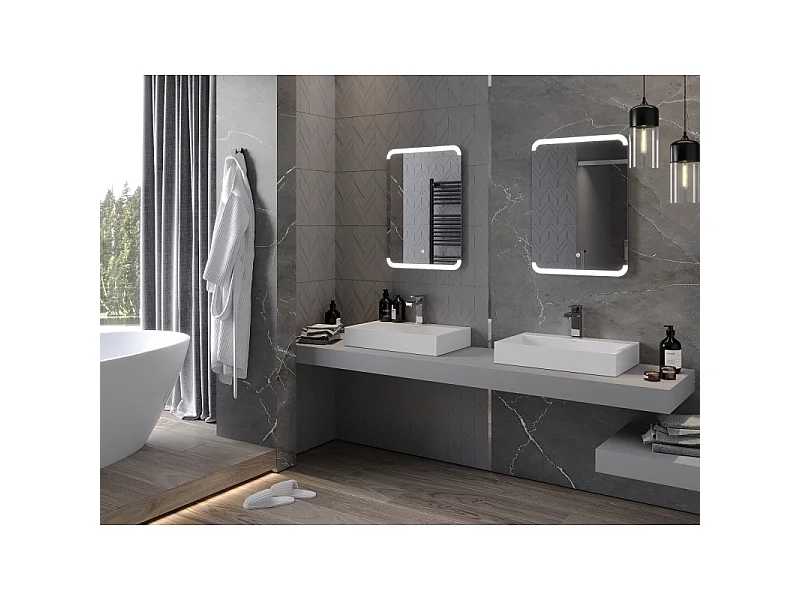 Mexen Nida miroir de salle de bain éclairé 50 x 70 cm, LED 6000K, anti-buée - 9806-050-070-611-00
