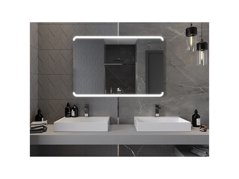 Mexen Nida miroir de salle de bain rétroéclairé 120 x 80 cm, LED 6000K, antibuée - 9806-120-080-611-00