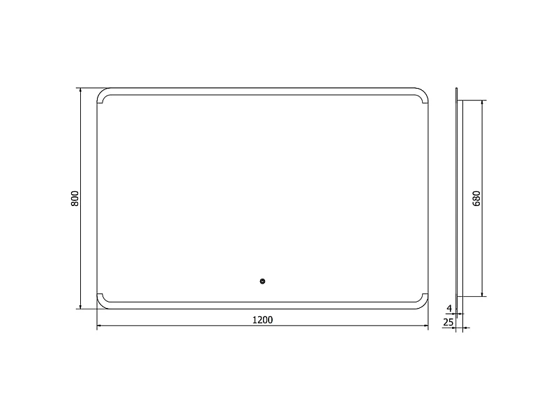 Mexen Nida miroir de salle de bain rétroéclairé 120 x 80 cm, LED 6000K, antibuée - 9806-120-080-611-00