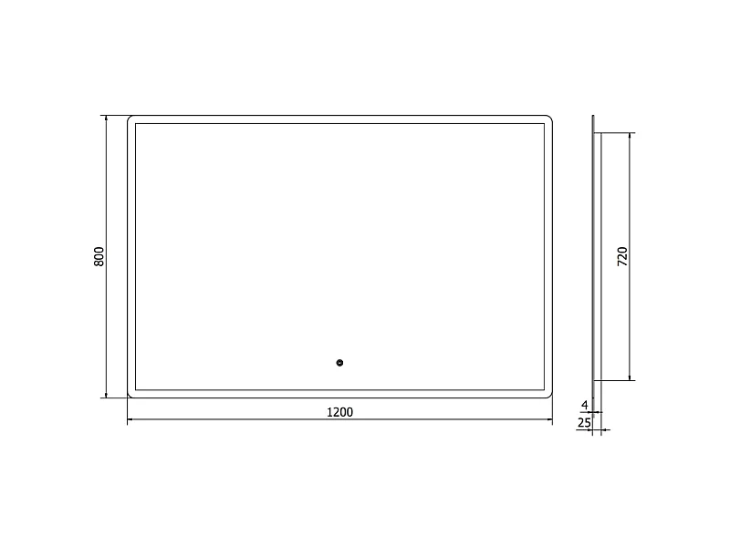 Mexen Navia miroir de salle de bain éclairé 120 x 80 cm, LED 6000K, anti-buée - 9803-120-080-611-00