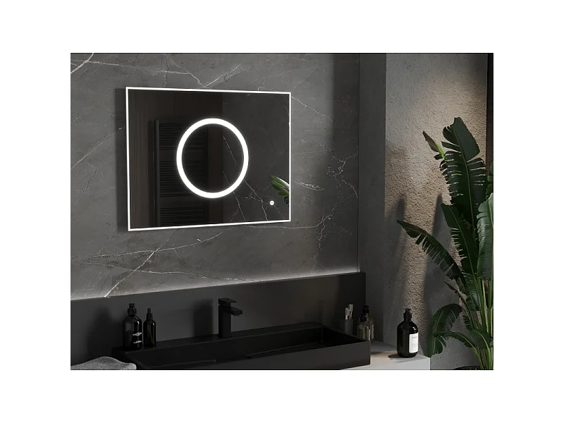 Mexen Koga miroir de salle de bain éclairé 80 x 60 cm, LED 6000K, antibuée - 9821-080-060-611-00