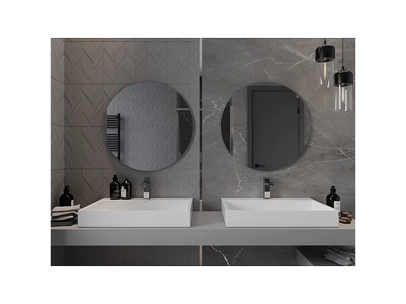Mexen Alto Rundes Badezimmerspiegel 70 cm - 9853-070-070-000-00