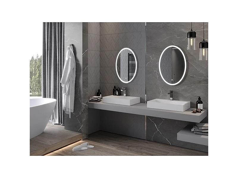 Mexen Elz miroir de salle de bain rétroéclairé 50 x 70 cm, LED 6000K, anti-buée - 9802-050-070-611-00