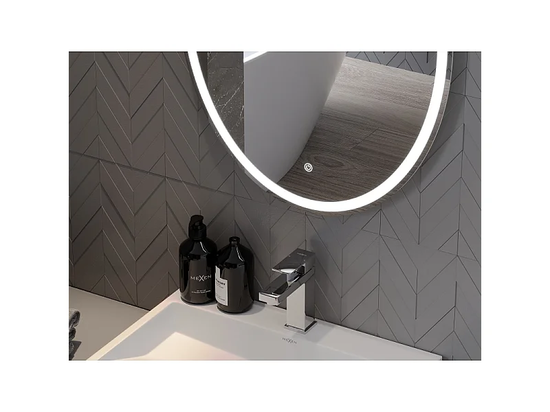 Mexen Elz miroir de salle de bain rétroéclairé 50 x 70 cm, LED 6000K, anti-buée - 9802-050-070-611-00