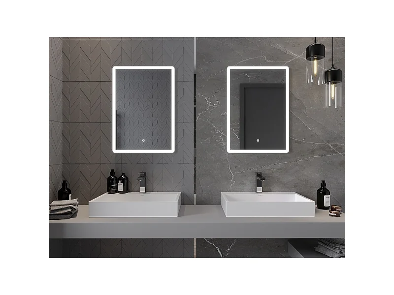 Mexen Navia miroir de salle de bain rétroéclairé 50 x 70 cm, LED 6000K, anti-buée - 9803-050-070-611-00